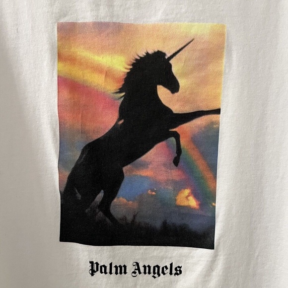 Palm Angels "Unicorns Do Exist" T-Shirt SS18 - Picture 2 of 9